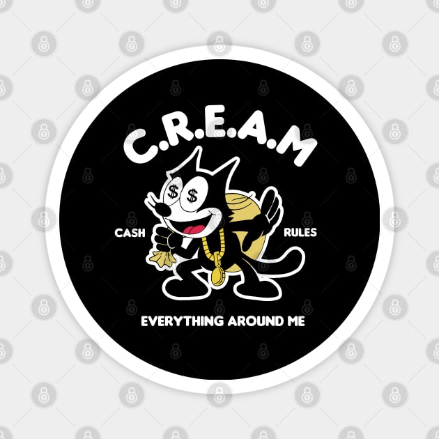 Wu Cream  retro Tribute Magnet by Ninetynow